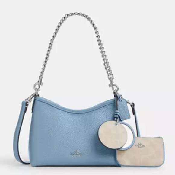 Coach Laurel Small Shoulder Bag With Mirror Charm And Pouch NWT - Picture 1 of 6